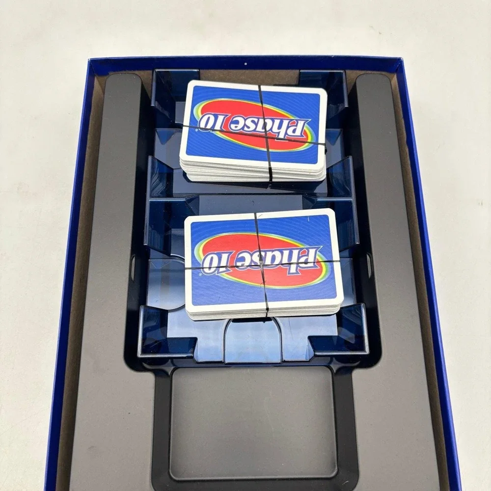 Phase 10 Deluxe Card Game Fundex Special Card Holder Scorepad COMPLETE